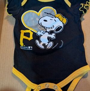 Snoopy Black and Yellow Kids One Piece